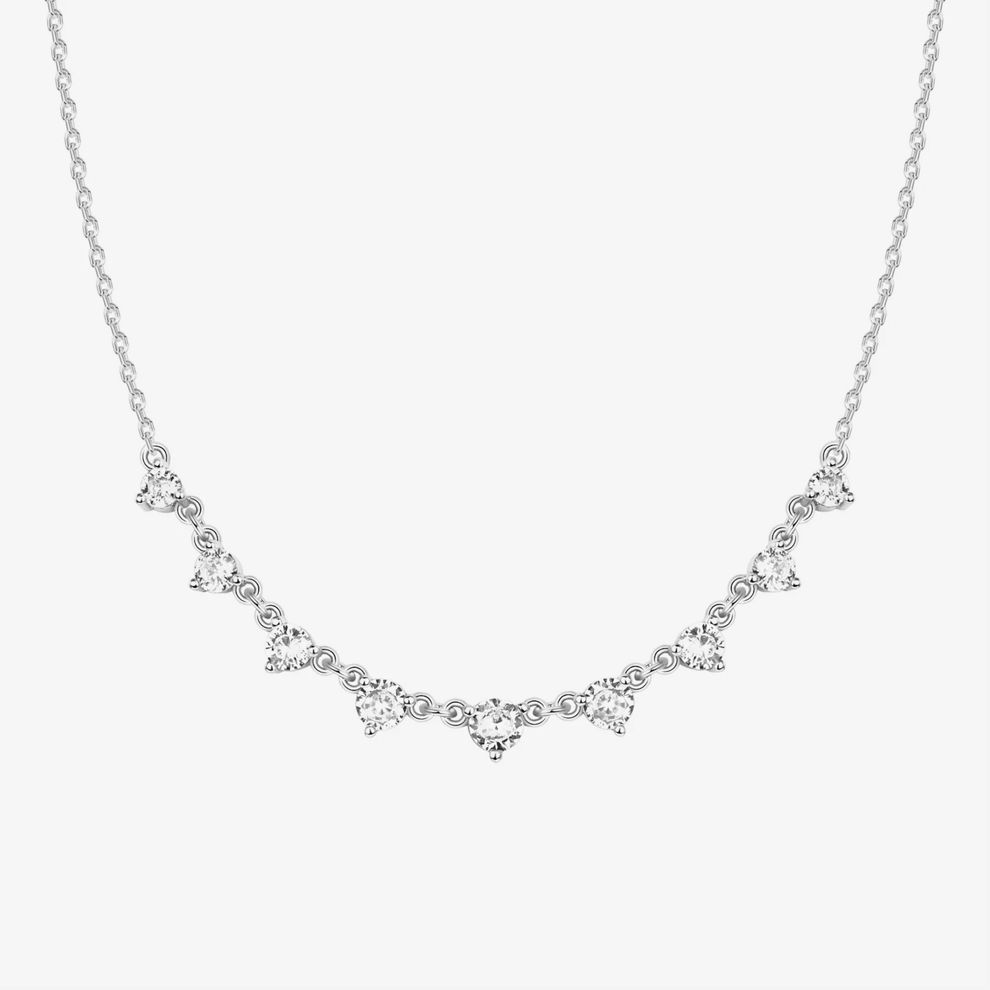 Cubic Zirconia Chain Necklace Gift for Her