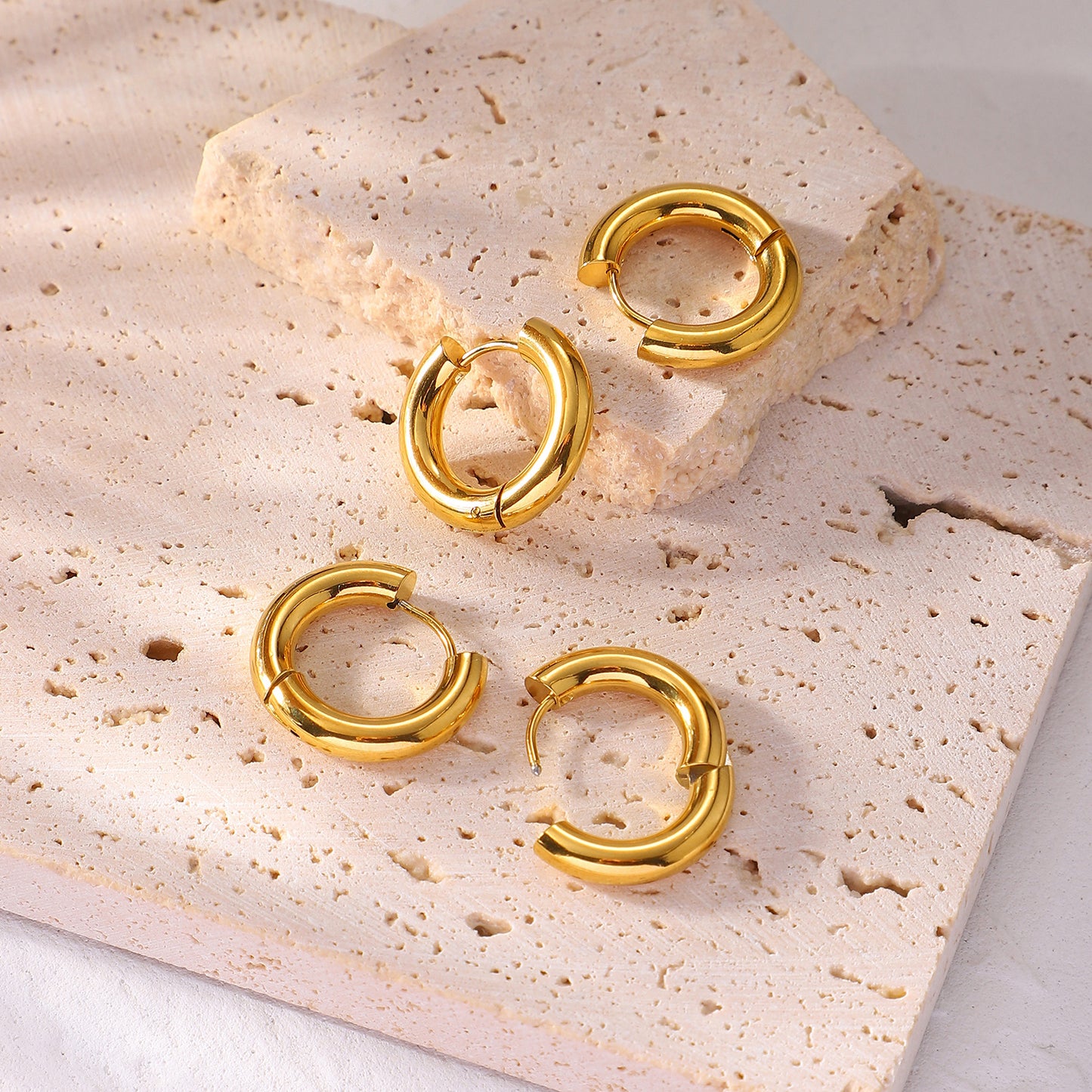 Gold Chunky Hoop Earrings Gifts for Her