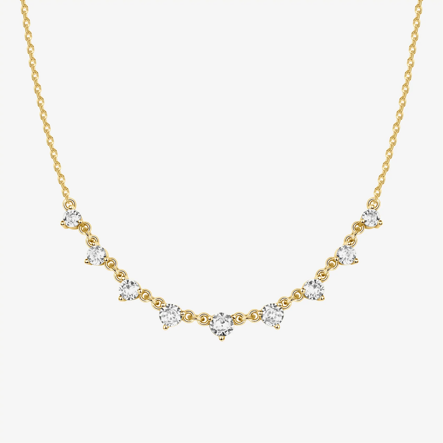 Cubic Zirconia Chain Necklace Gift for Her