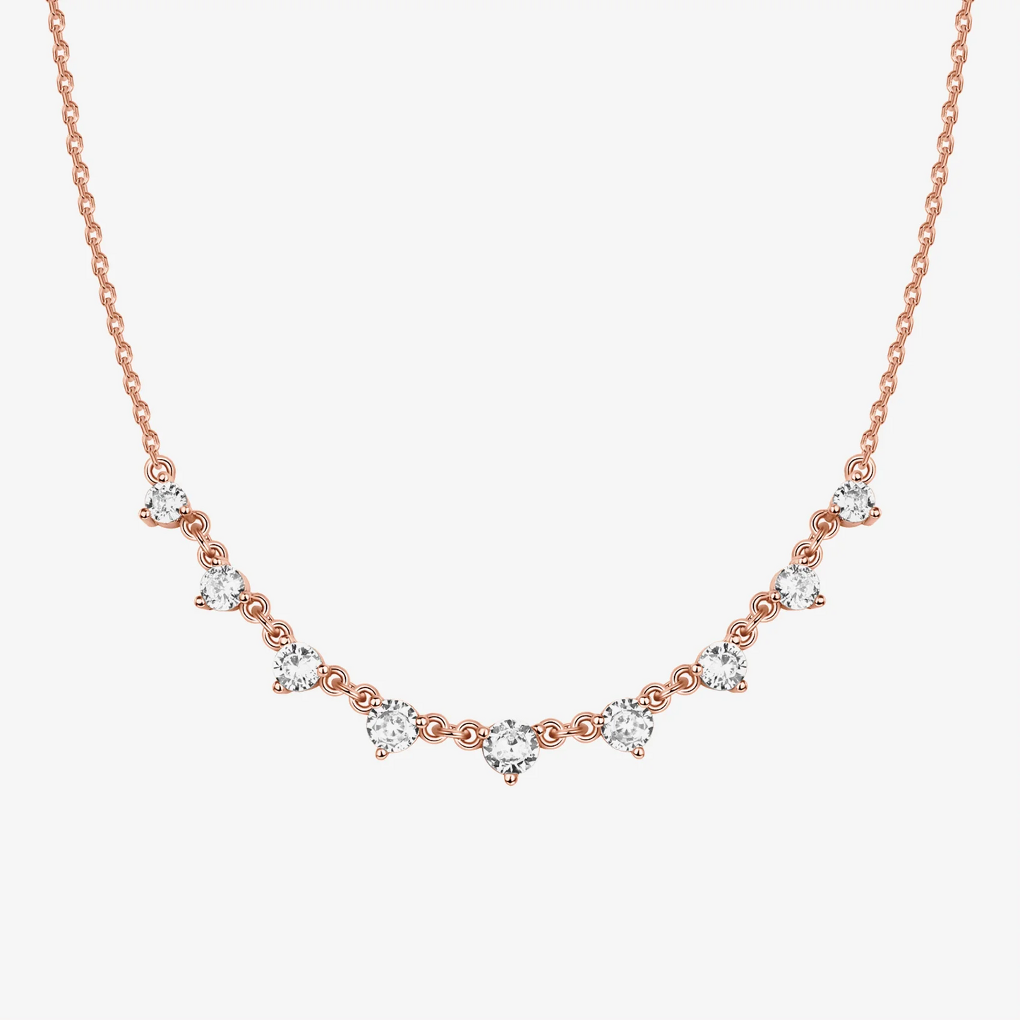 Cubic Zirconia Chain Necklace Gift for Her