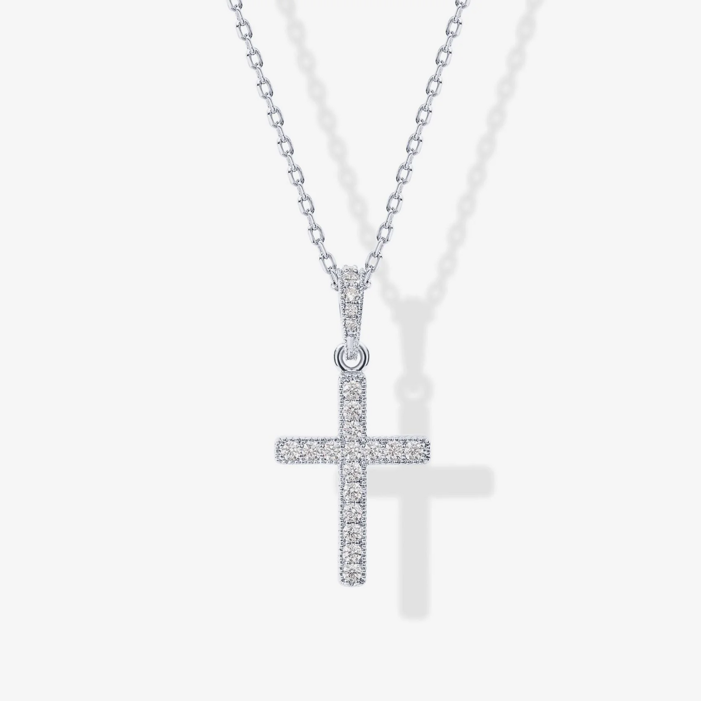 CZ Pavé Cross Necklace Gift for Her