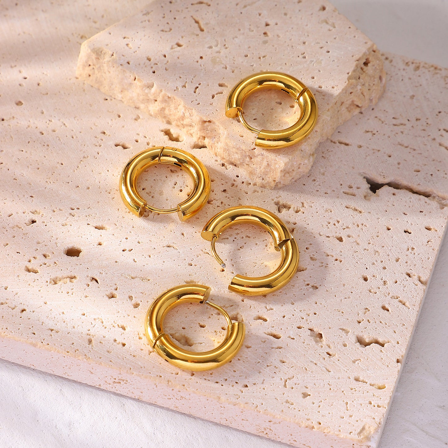 Gold Chunky Hoop Earrings Gifts for Her